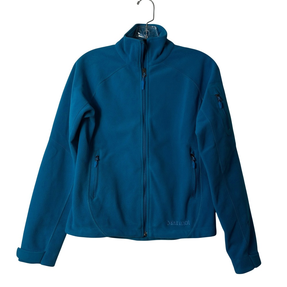 Marmot‎ Windstopper Fleece Jacket Teal Blue Full Zip Womens XS